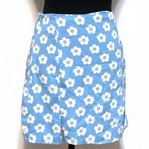 Flower power blue skirt